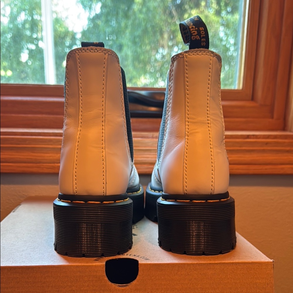 Dr. Martens Quad White Chelsea Boots - Picture 7 of 11